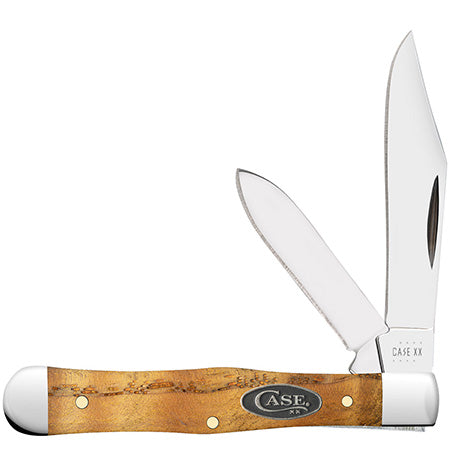 Case Small Swell Center Jack - Yellow Curly Oak - 47129 Knives - Tophatter Daily Deals