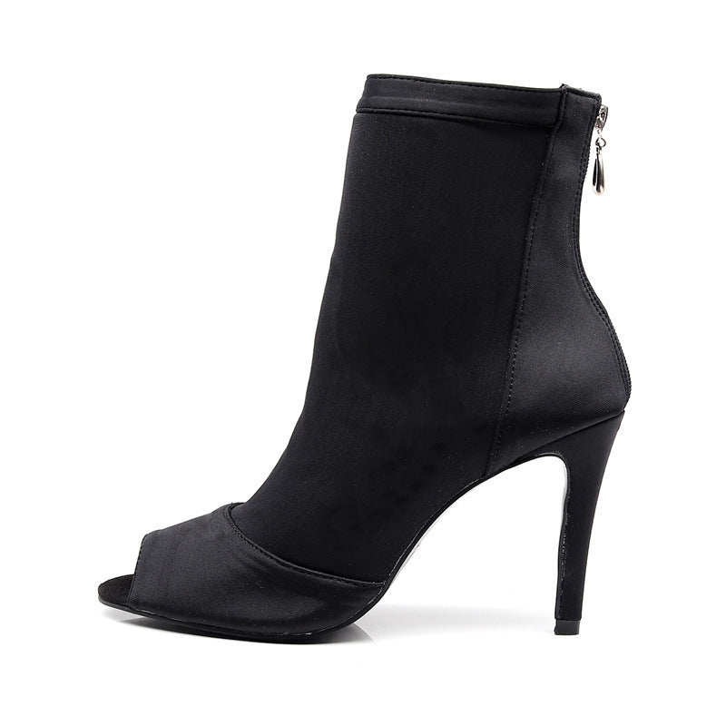 Black Elastic Latin Dance Shoes 0 - Tophatter Daily Deals