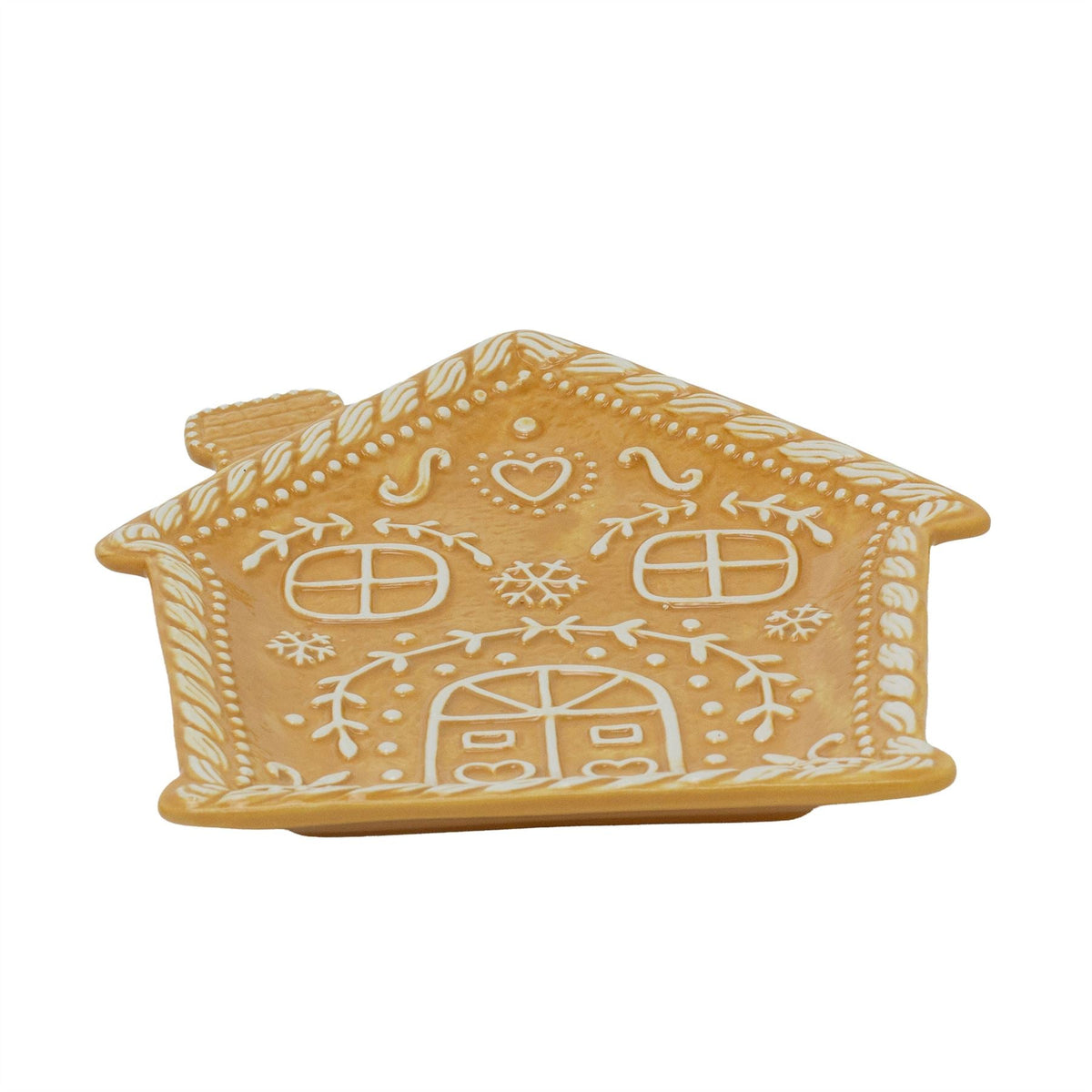 Gingerbread House Ceramic Serving Plate | Christmas Gingerbread Tableware 23cm Plate - Tophatter Daily Deals