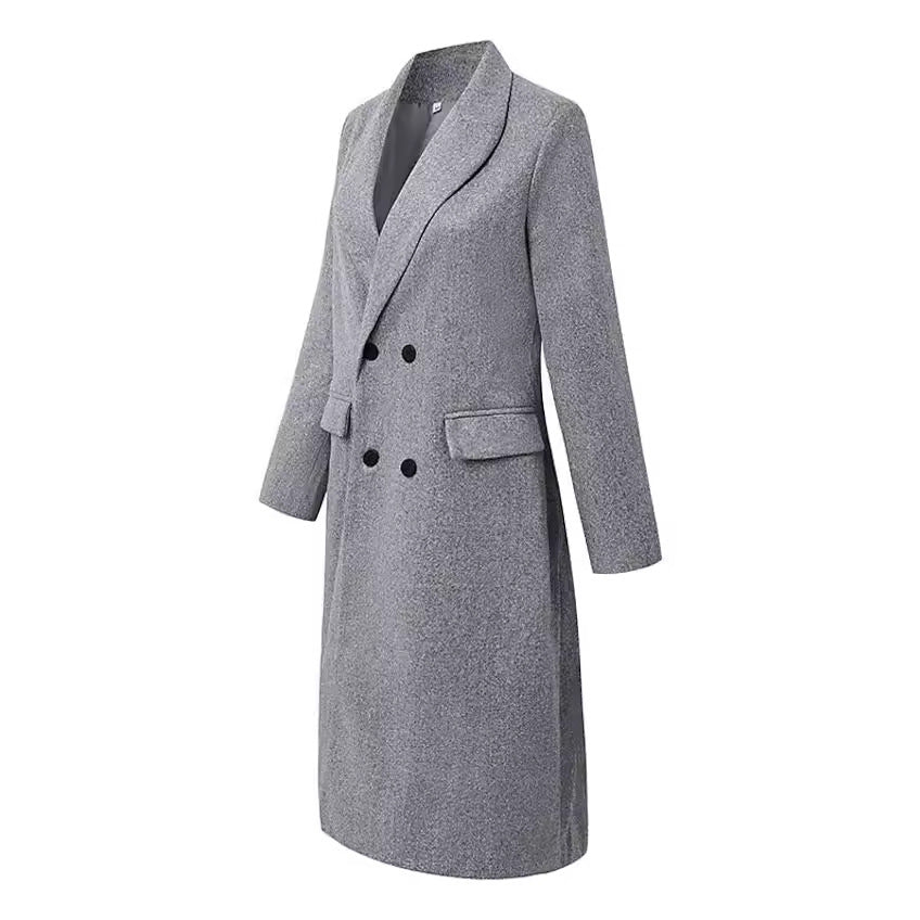 Insulating Women’s Midcoat - Double Breasted, Wool 3D Changing Face Moving Picture Frame - Tophatter Daily Deals