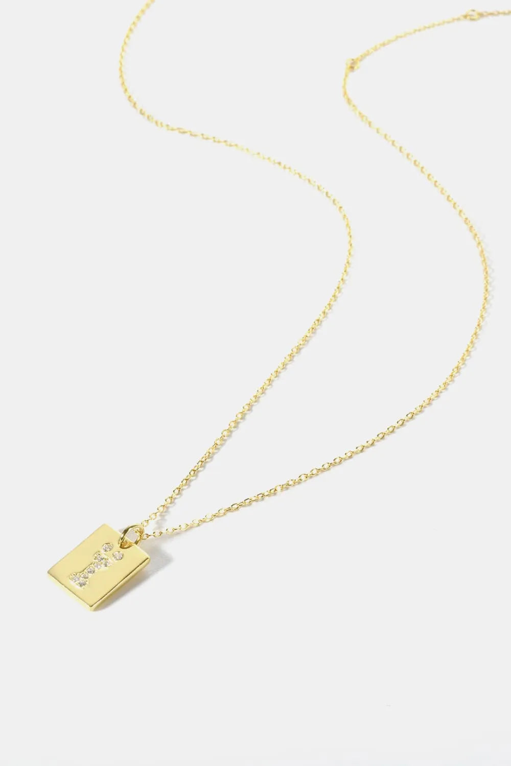 Inlaid Zircon Rectangle Pendant Necklace Necklaces - Tophatter Daily Deals