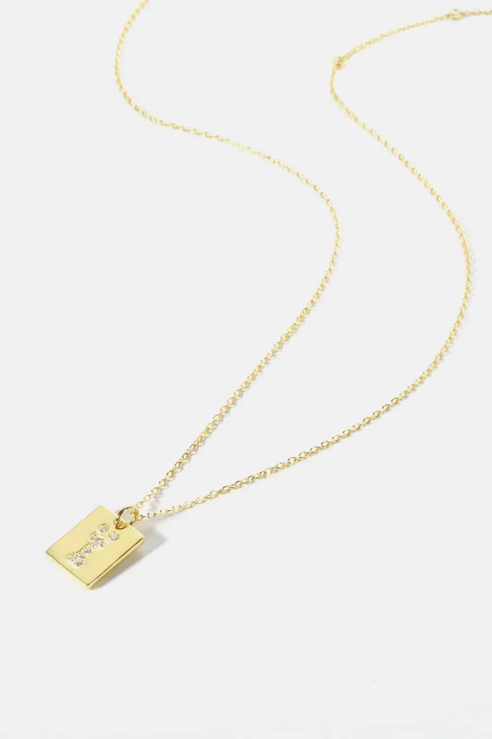 Inlaid Zircon Rectangle Pendant Necklace Necklaces - Tophatter Daily Deals