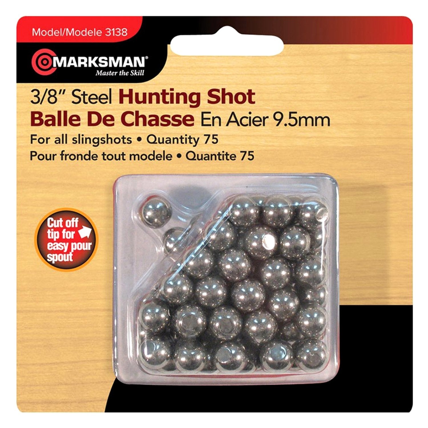 MARKSMAN SLINGSHOT AMMO 3/8 STEEL - Tophatter Daily Deals