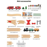 72pcs Wooden Train Set with Electric Train Toy Toys - Tophatter Daily Deals