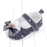 Bow lace non-slip toddler shoes Blue 0 - Tophatter Daily Deals