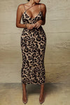 Animal Print V-Neck Cami Dress Leopard Casual Dresses - Tophatter Daily Deals