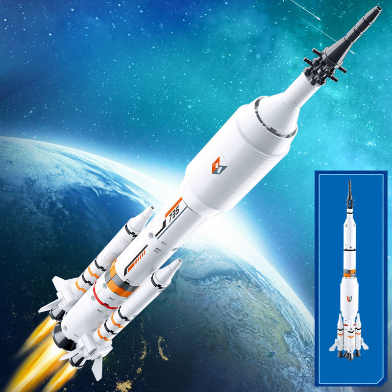 Building block interstellar rocket toy model 0 - Tophatter Daily Deals