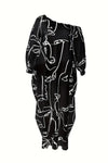 Printed Single Shoulder Lantern Sleeve Maxi Dress Casual Dresses - Tophatter Daily Deals