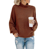 Warm Women's Pullover Sweater - Turtleneck Knit, Winter Brick red 3D Changing Face Moving Picture Frame - Tophatter Daily Deals
