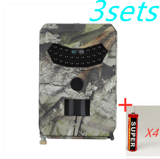 1080P Trail Camera Hunting Game Camera Outdoor Wildlife Scouting Camera PIR Sensor Infrared Night Vision Green3PC With 12pcs battery 0 - Tophatter Daily Deals