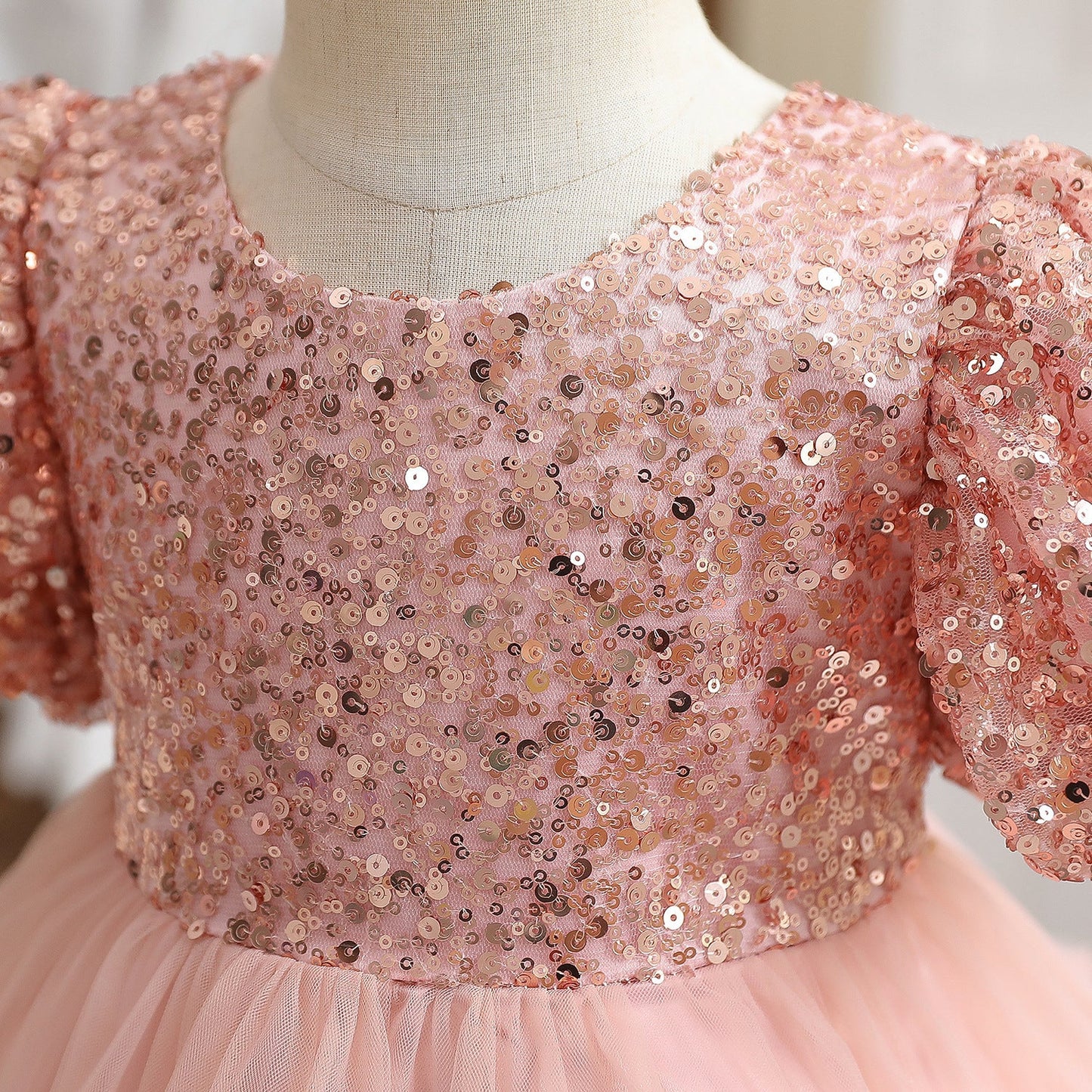 Baby Girl Sequin Ball Performance Costume Birthday Fluffy Gauze Princess Dress 0 - Tophatter Daily Deals