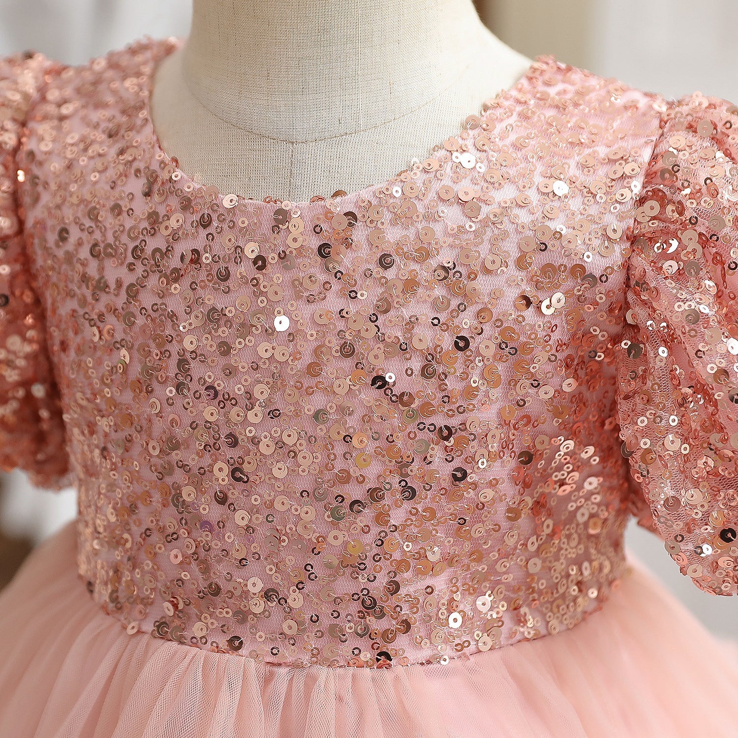 Baby Girl Sequin Ball Performance Costume Birthday Fluffy Gauze Princess Dress 0 - Tophatter Daily Deals