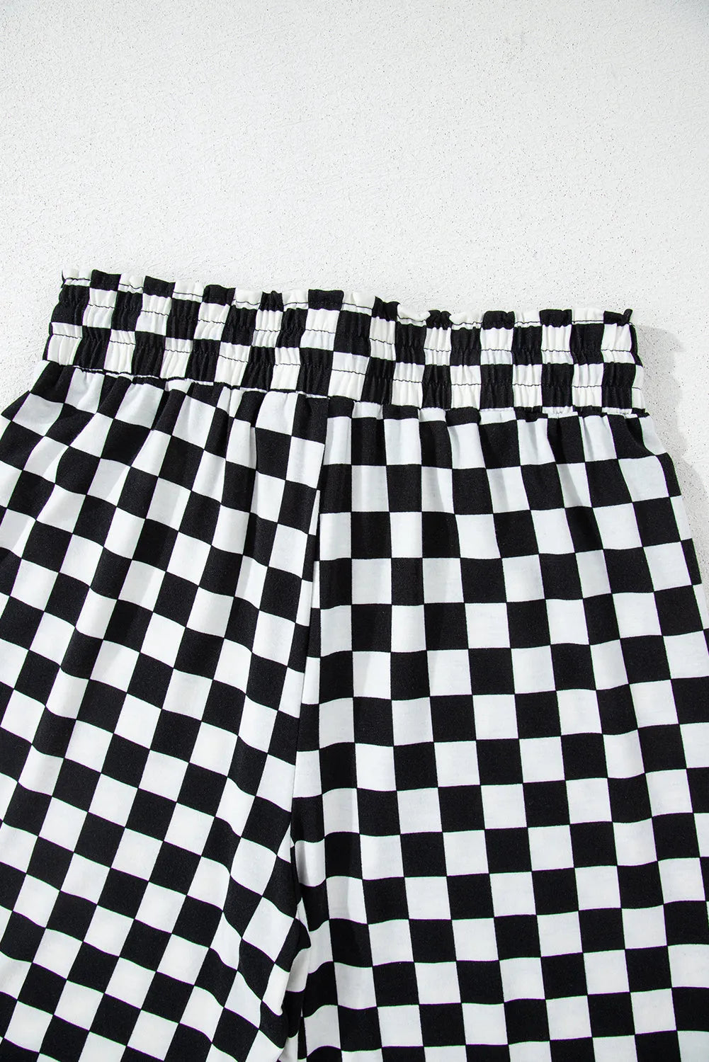 Black Checkered Print Long Sleeve Top and Pants Lounge Set Loungewear & Sleepwear/Loungewear - Tophatter Daily Deals