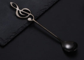 304 stainless steel music symbol creative spoon Black 0 - Tophatter Daily Deals