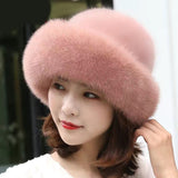 Warm Cozy Women’s Winter Hat - Rounded Crown, Faux Fur Pink One Size - Tophatter Daily Deals