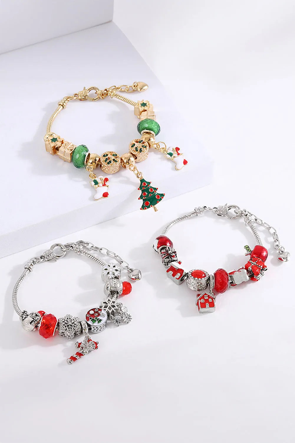 Green Cartoon Christmas Tree Charms Bracelet Bracelets - Tophatter Daily Deals