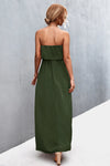 Strapless Split Maxi Dress Casual Dresses - Tophatter Daily Deals