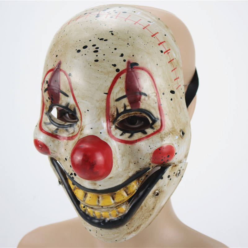 Scary Clown Mask Full Head Horror Halloween Costume 3D Changing Face Moving Picture Frame - Tophatter Daily Deals