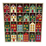 Fill Your Own Advent Calendar, Gisela Graham Reusable Wooden Dutch Village Advent Calendar - Tophatter Daily Deals
