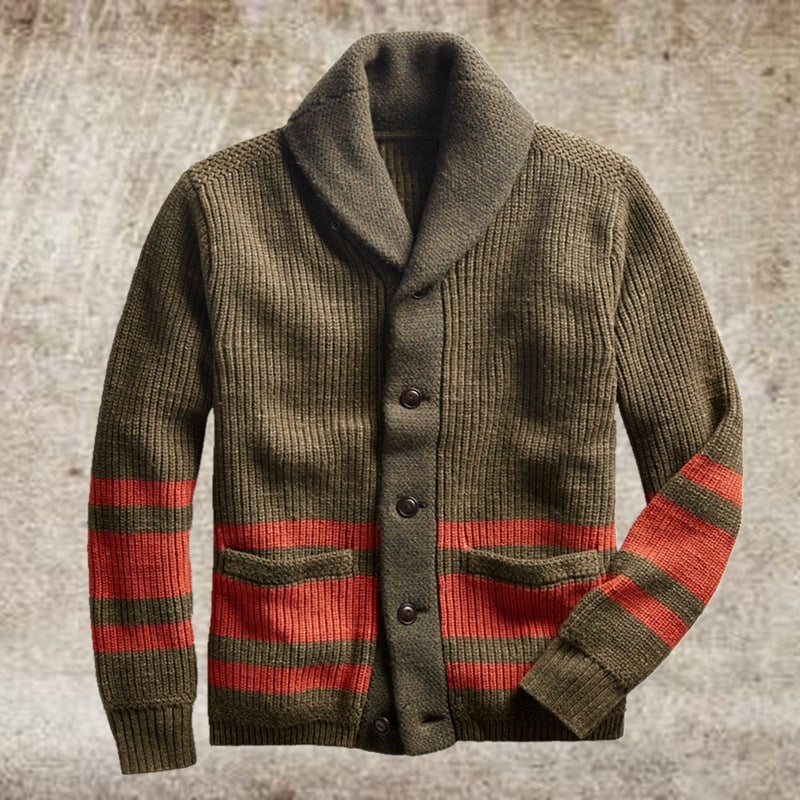 Warm Mens Cardigan Jacket - Shawl Collar, Cotton, Fall 3D Changing Face Moving Picture Frame - Tophatter Daily Deals