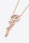 925 Sterling Silver 18K Rose Gold-Plated Pendant Necklace Necklaces - Tophatter Daily Deals