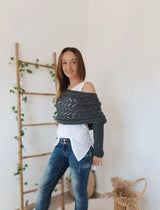 Soft Women’s Scarf - Openwork Rectangular, Knit, For Winter - Tophatter Daily Deals