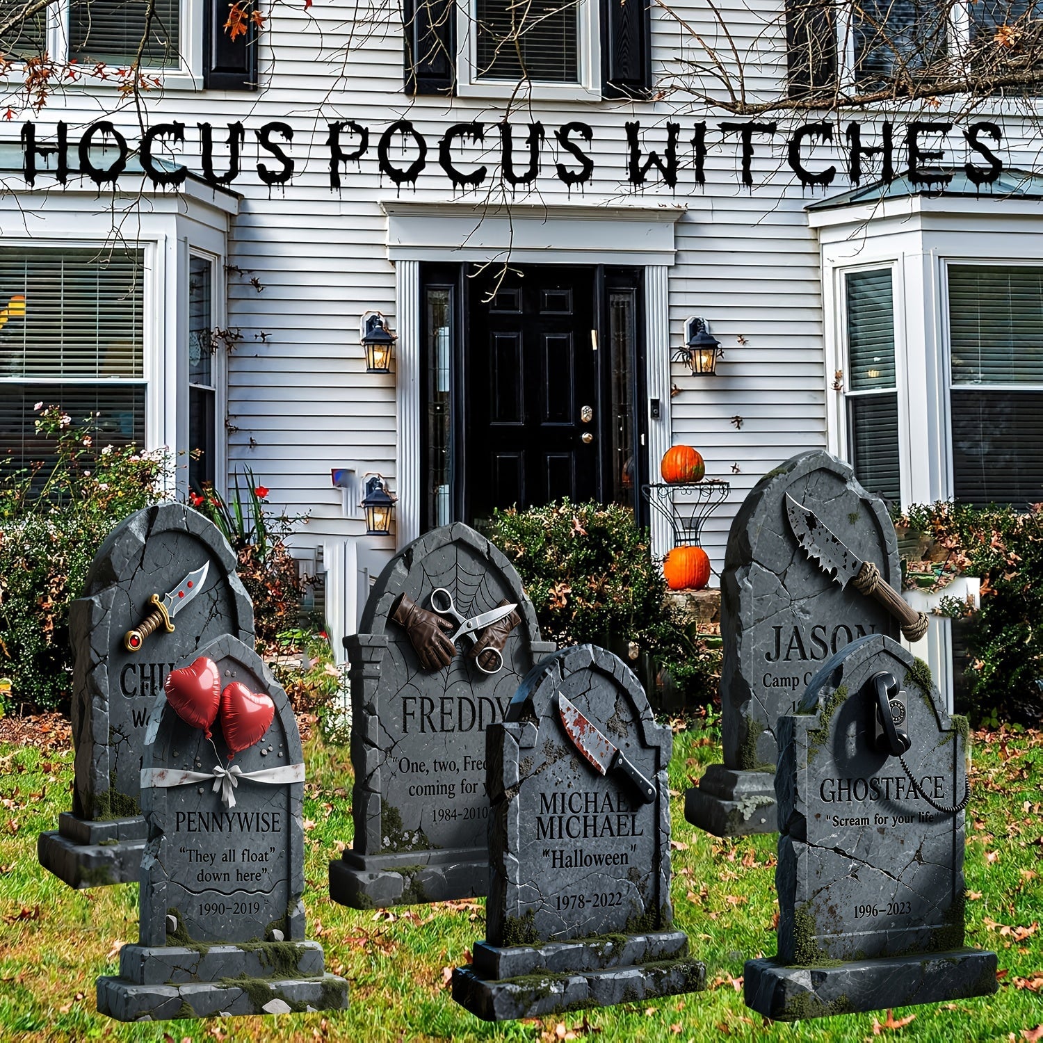 Halloween Tombstone Yard Signs Decor (6pcs) Halloween - Tophatter Daily Deals