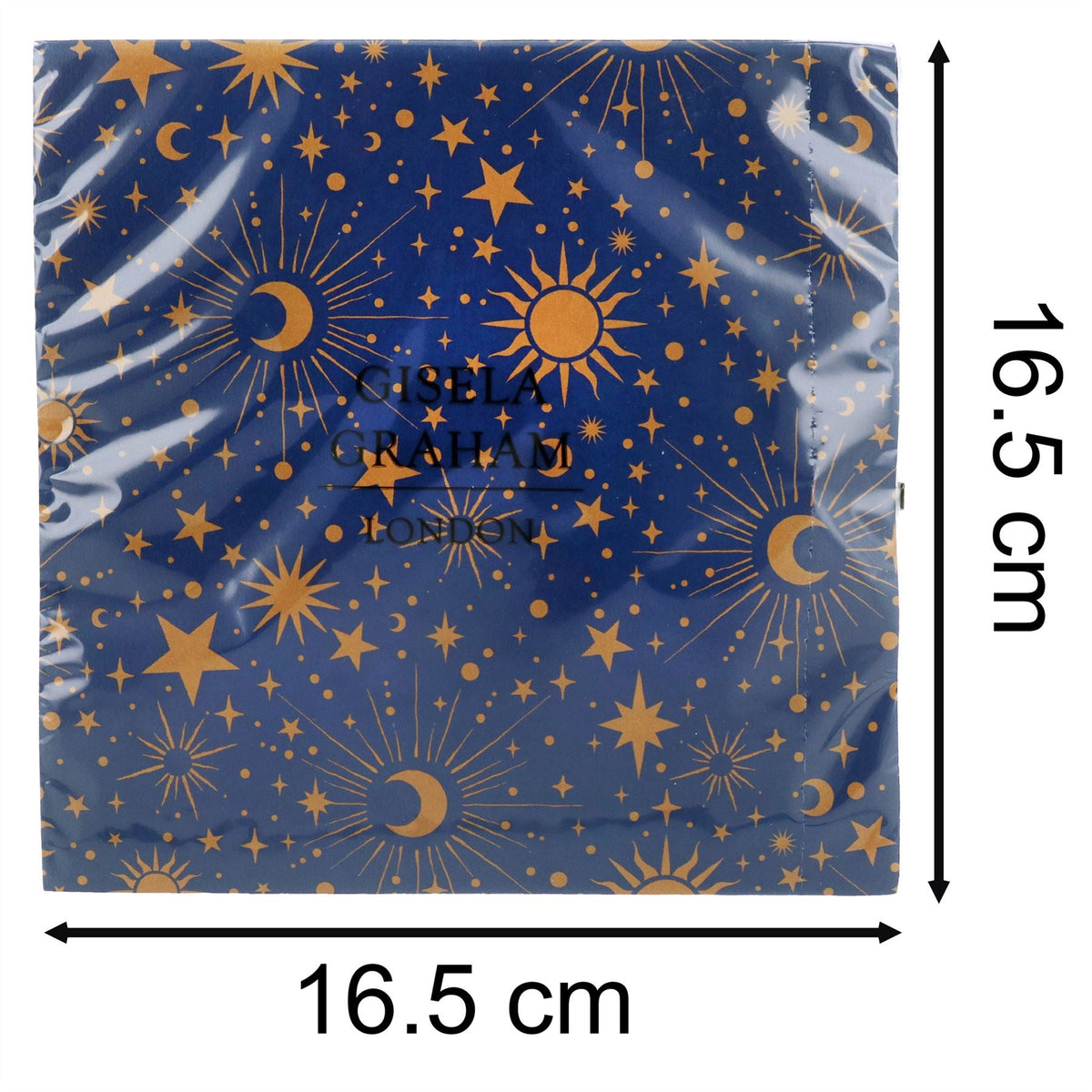 Pack of 20 Celestial Napkins | Sun, Moon & Stars Disposable Paper Napkins - 30cm Napkins - Tophatter Daily Deals