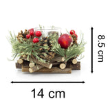 Handcrafted Christmas Tealight Candle Holder ~ Xmas Table Centrepiece Candle Holder - Tophatter Daily Deals