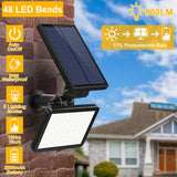 48 LED Solar Spotlight Outdoor Outdoor Lighting - Tophatter Daily Deals