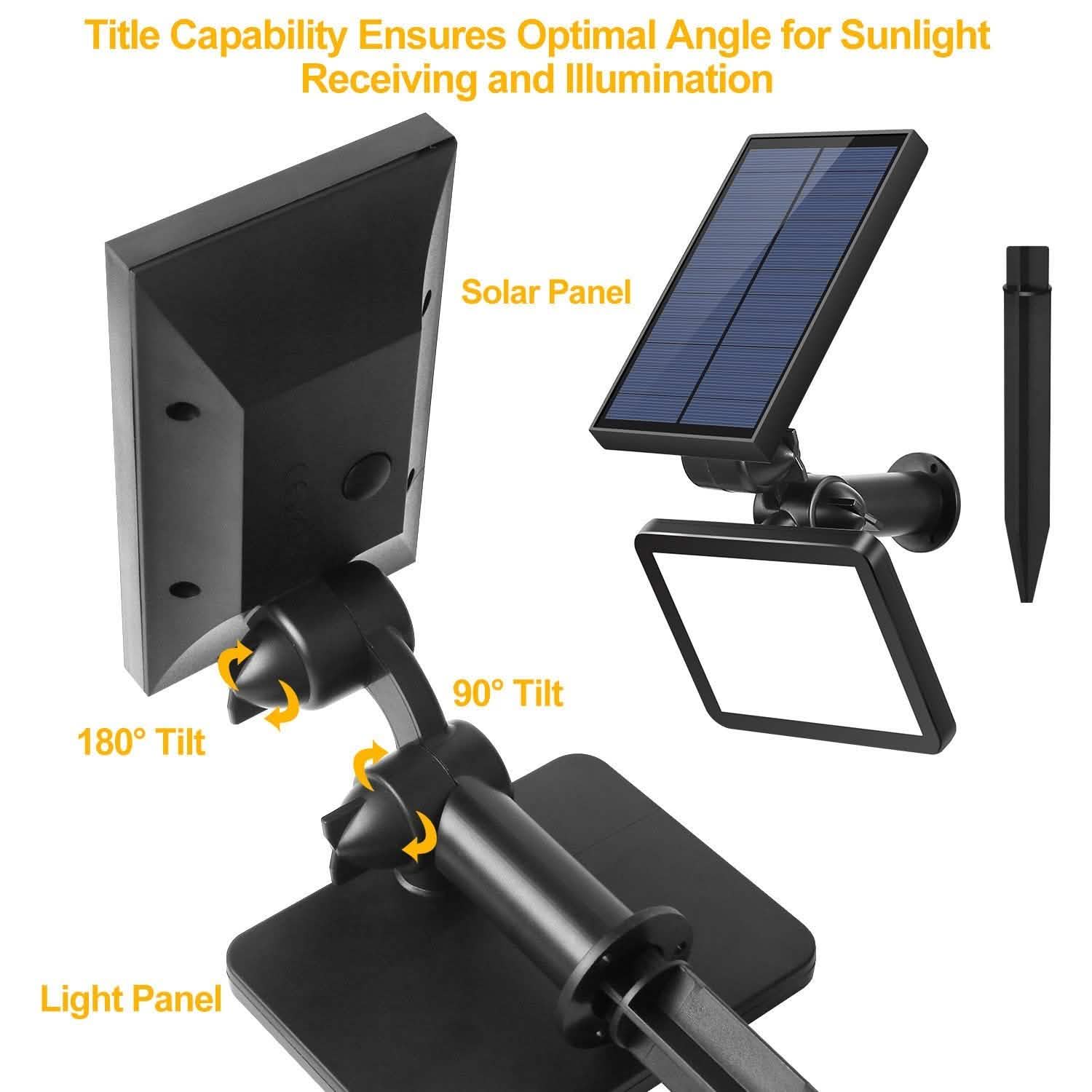 48 LED Solar Spotlight Outdoor Outdoor Lighting - Tophatter Daily Deals