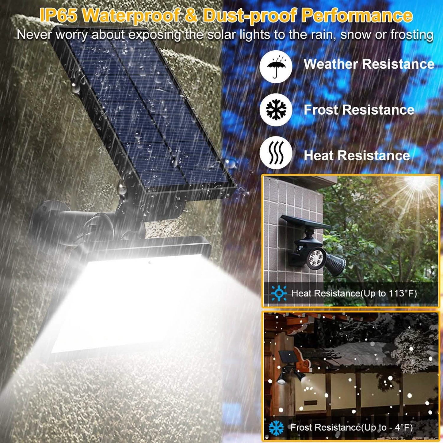 48 LED Solar Spotlight Outdoor Outdoor Lighting - Tophatter Daily Deals