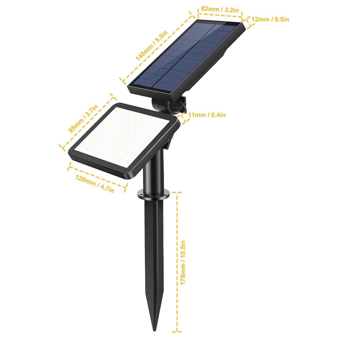 48 LED Solar Spotlight Outdoor Outdoor Lighting - Tophatter Daily Deals