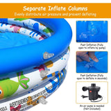 48 x 10 Inflatable Swimming Pool with 3 Velvets Water Drain Plug Outdoor Recreation - Tophatter Daily Deals