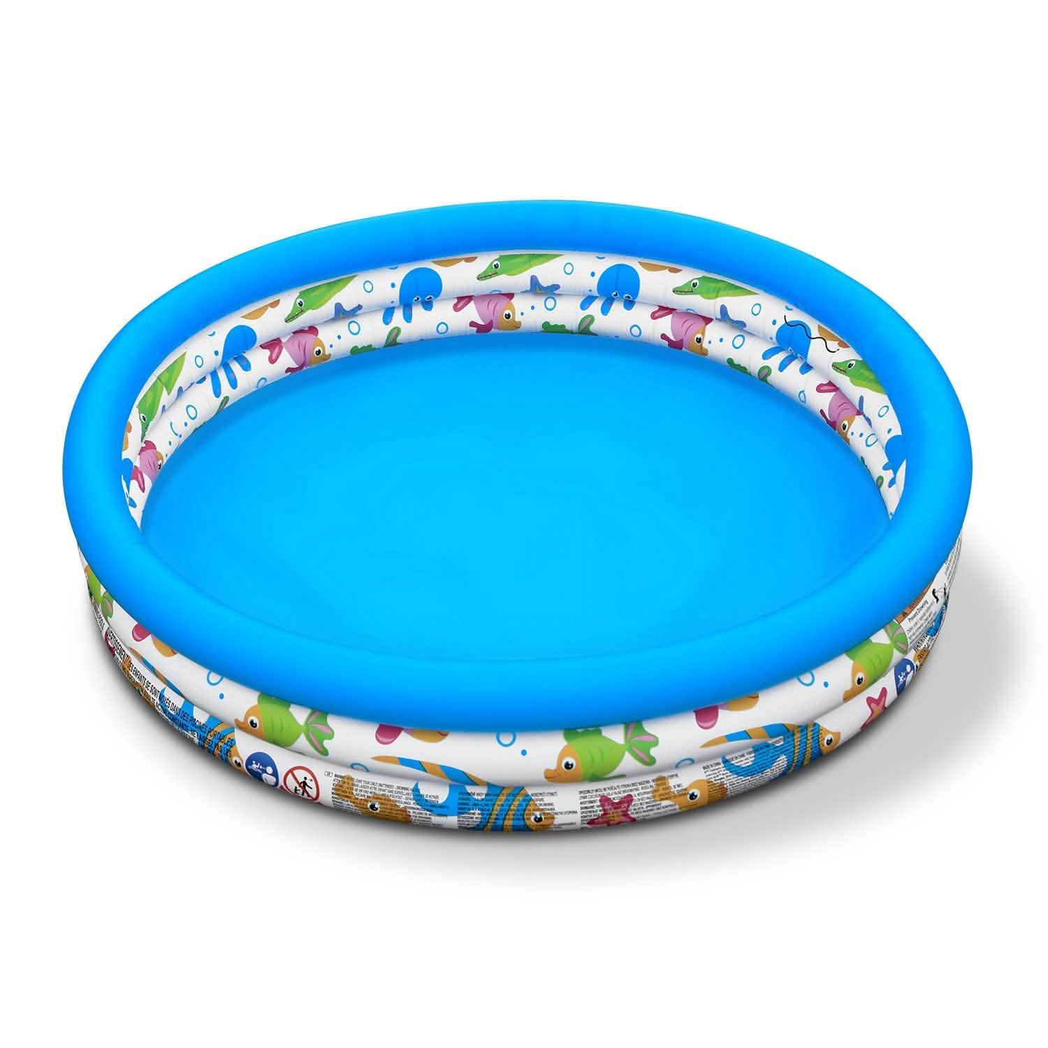 48 x 10 Inflatable Swimming Pool with 3 Velvets Water Drain Plug Outdoor Recreation - Tophatter Daily Deals