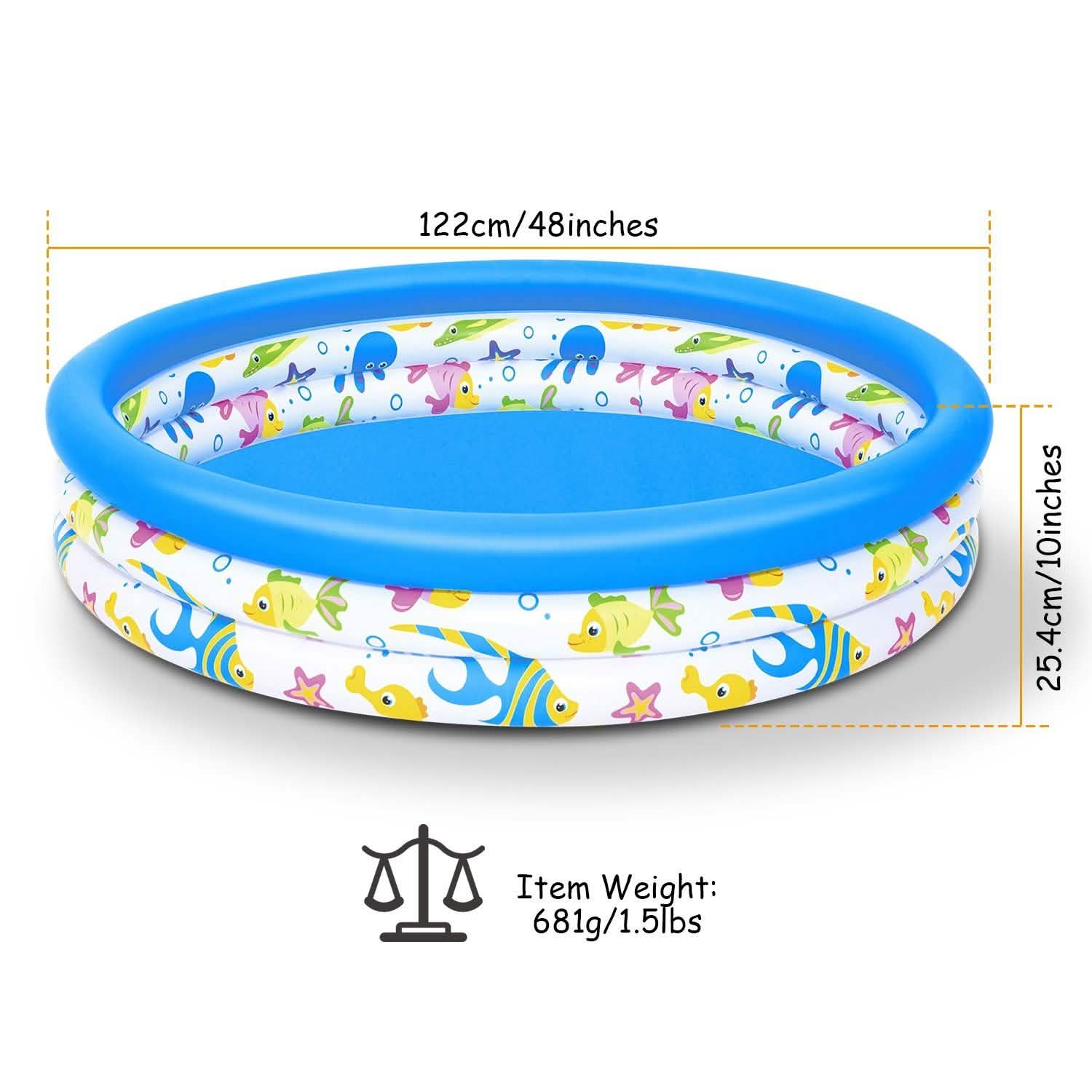 48 x 10 Inflatable Swimming Pool with 3 Velvets Water Drain Plug Outdoor Recreation - Tophatter Daily Deals