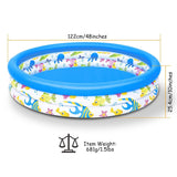 48 x 10 Inflatable Swimming Pool with 3 Velvets Water Drain Plug Outdoor Recreation - Tophatter Daily Deals