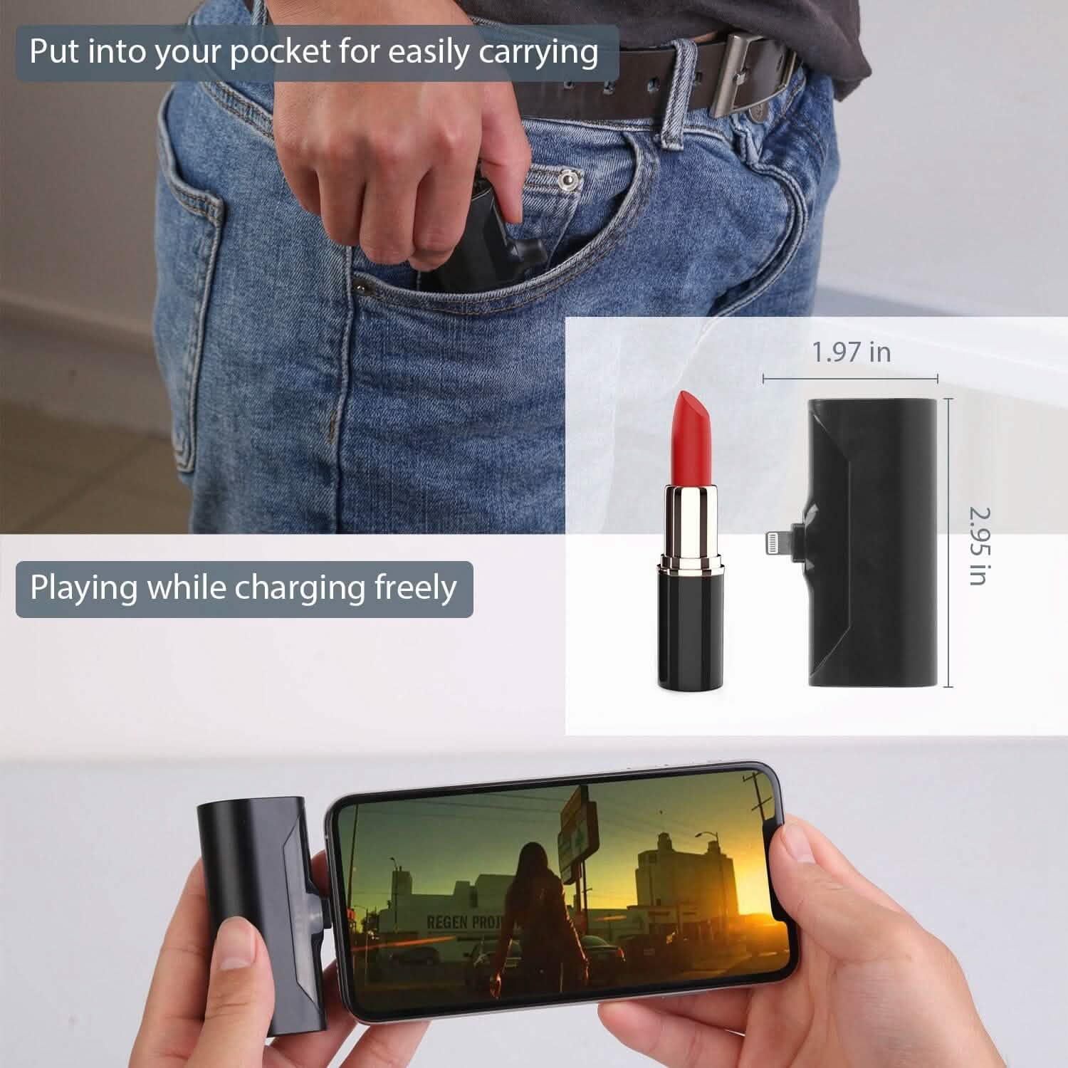 4800 mAh Mini Portable Power Bank Mobile Accessories - Tophatter Daily Deals