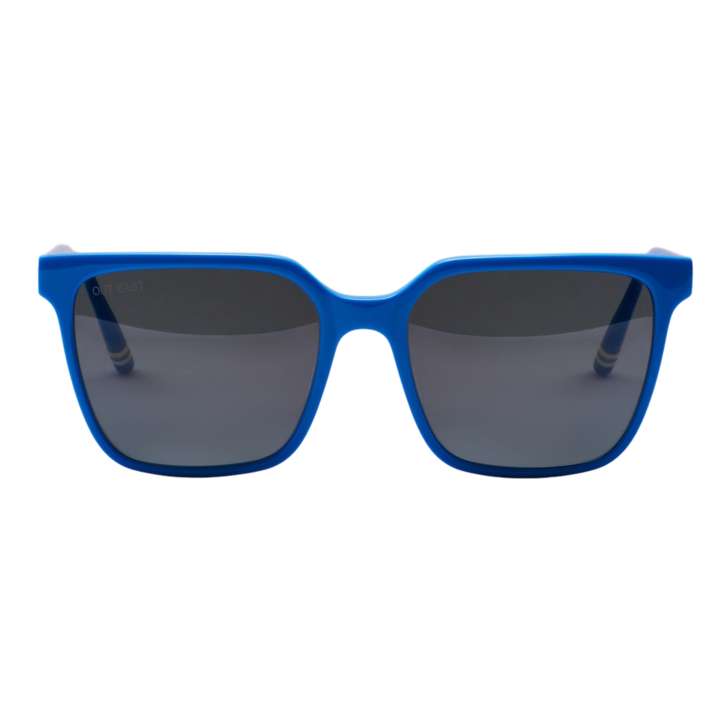 Out East Eyewear Oceanview Sunglasses Azure Blue Smoke Lens Sunglasses - Tophatter Daily Deals