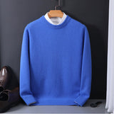 Soft Relaxed Men's Crewneck Sweater - Oversized Knit Blue M 3D Changing Face Moving Picture Frame - Tophatter Daily Deals