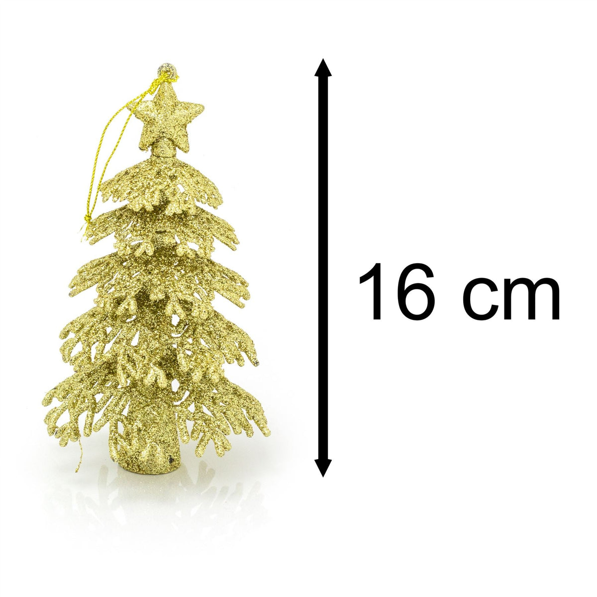 Gold Glitter Christmas Tree Shaped Hanging Decoration | Novelty Hanging Christmas Tree Ornament | Xmas Bauble Christmas Bauble Christmas Decor Tree Decoration - Tophatter Daily Deals
