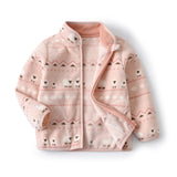 Baby Cartoon Polar Fleece Jacket Thin Long Sleeve Pink lamb 0 - Tophatter Daily Deals