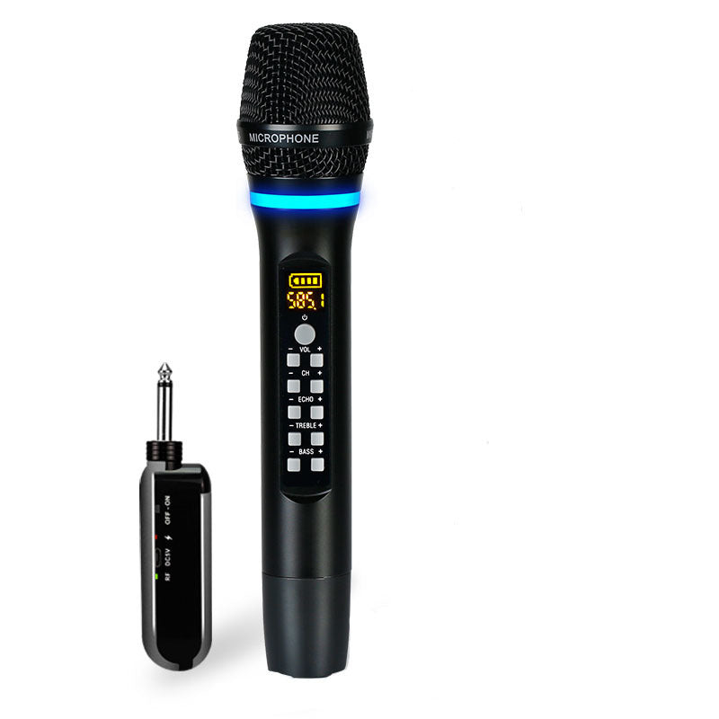Adjustable Frequency With Reverb High And Low Adjustment Wireless Microphone One Tow Two One tow standard version 0 - Tophatter Daily Deals