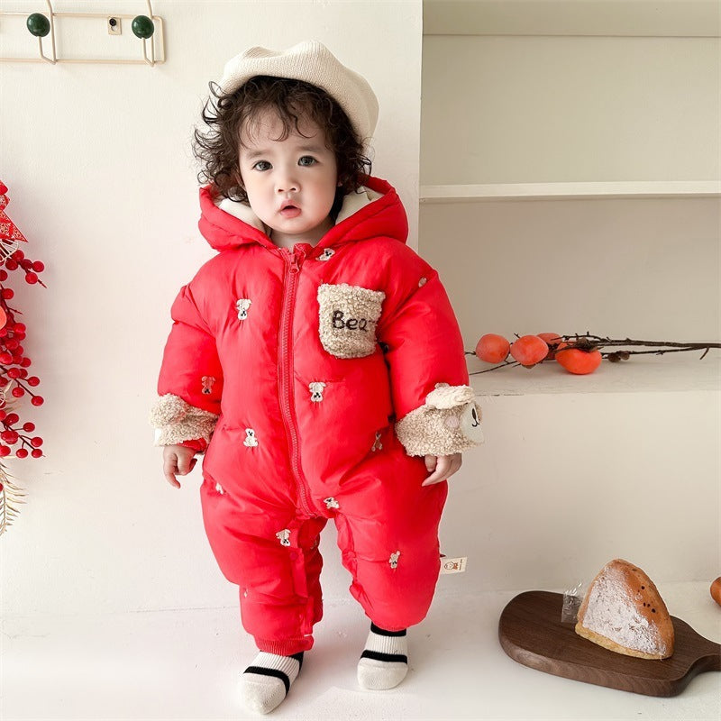 Baby Winter Clothes Velvet Padded Coat 0 - Tophatter Daily Deals