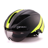 Bicycle Aero Helmet Cycling Helmet Road Mountain Integral Triathlon Bike Helmet Men Race Airo Time-Trial TT Bike Helmet Black green 0 - Tophatter Daily Deals