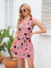 Tied Polka Dot V-Neck Dress Casual Dresses - Tophatter Daily Deals