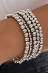 White Multi Layered Pearl Beaded Bracelet Bracelets - Tophatter Daily Deals