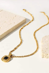 18K Gold Plated Inlaid Rhinestone Pendant Necklace Necklaces - Tophatter Daily Deals