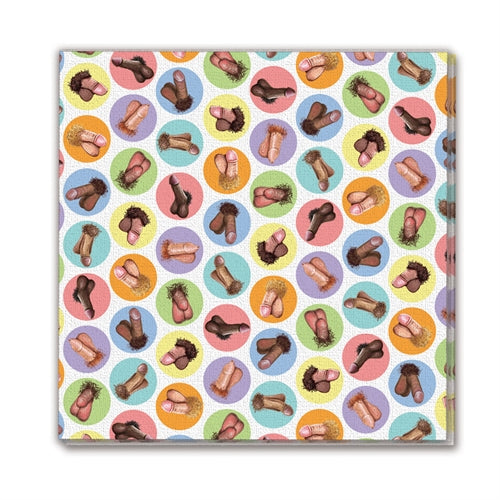 Mini Penis Napkins 8 Pack Funny Bachelorette Party Supplies > Novelties > Bachelor & Bachelorette Items - Tophatter Daily Deals