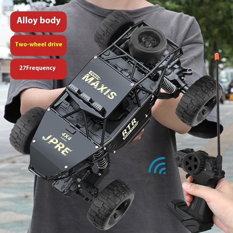 Alloy Remote Control Off-road Vehicle Four-wheel Climbing Rechargeable Racing Car Black 21cm 0 - Tophatter Daily Deals